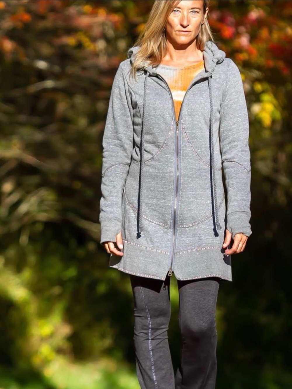 Women's Hooded Longline Coatigan - Muave